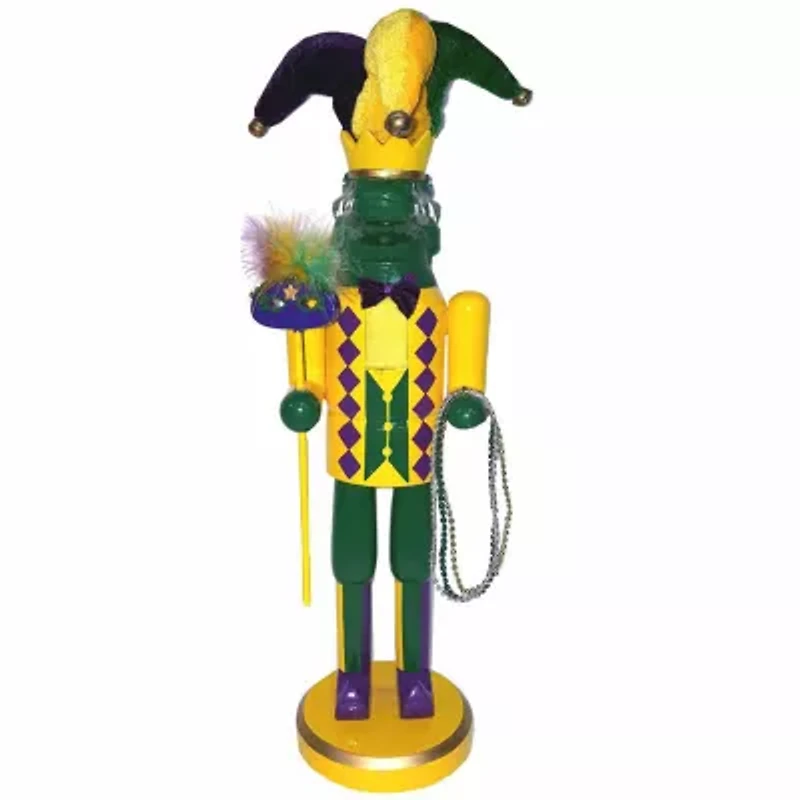 14" Mardi Gras Christmas Nutcracker