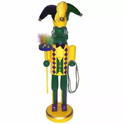 14" Mardi Gras Christmas Nutcracker