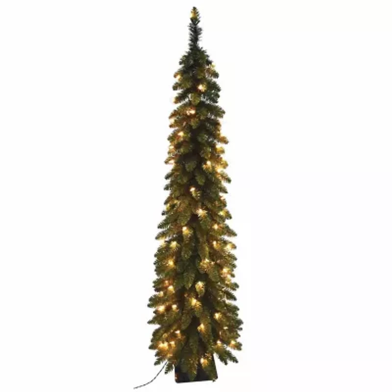 7 Foot Slim Spruce 7 Foot Pre-Lit Spruce Christmas Tree