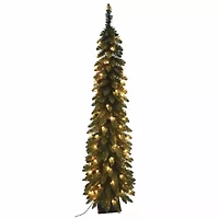 7 Foot Slim Spruce 7 Foot Pre-Lit Spruce Christmas Tree