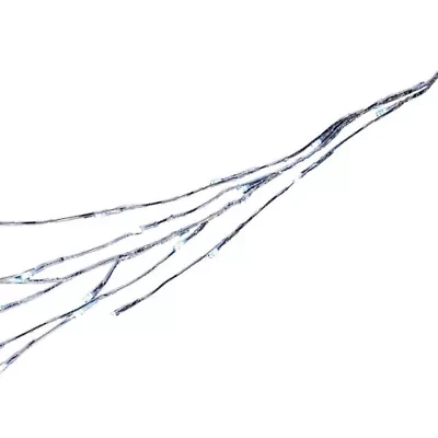 Kurt Adler 6-Foot LED Twinkle Silver Branch Garland