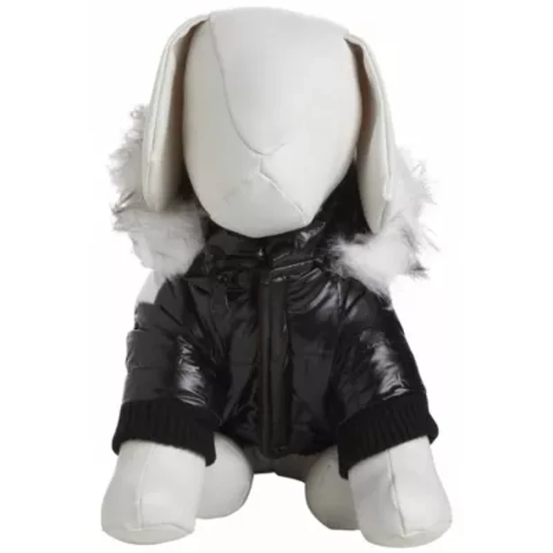 The Pet Life Fashion Striped Ultra-Plush Pet Parka Coat