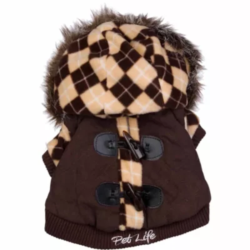 The Pet Life Designer Patterned Suede Argyle Sweater Jacket