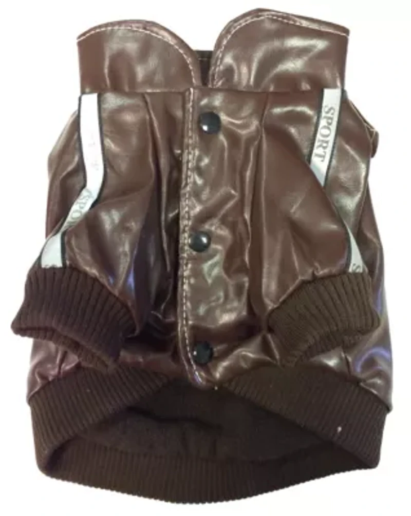 The Pet Life Wuff-Rider Fashion Suede Stitched Coat