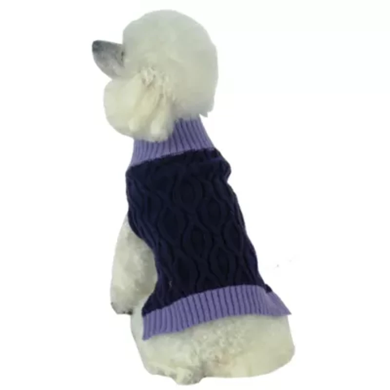 The Pet Life Oval Weaved Heavy Knitted Fashion Designer Dog Sweater