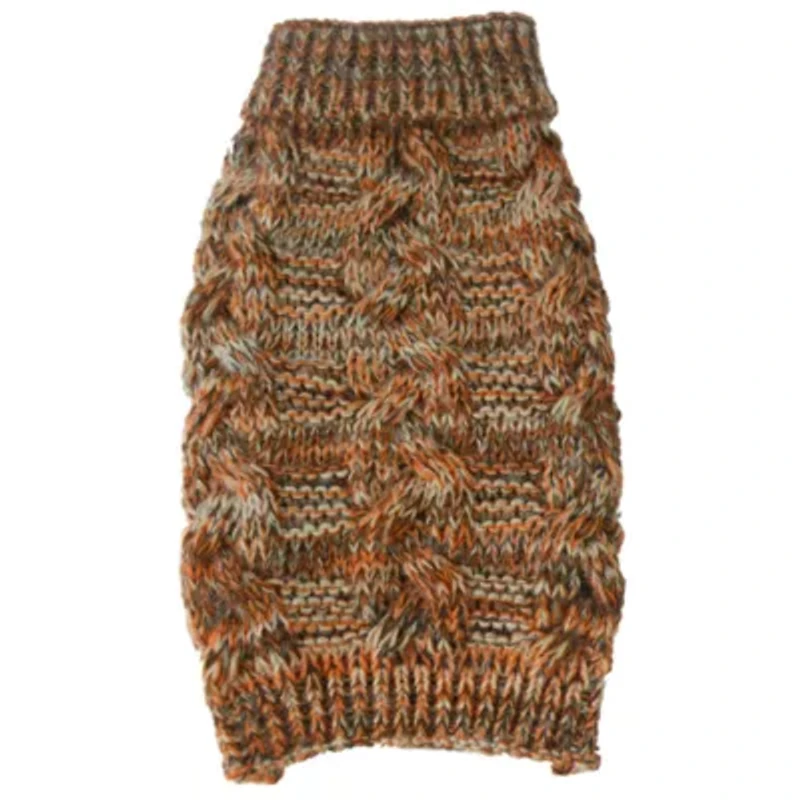 The Pet Life Royal Bark Heavy Cable Knitted Designer Fashion Dog Sweater