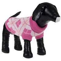 The Pet Life Argyle Style Ribbed Fashion Sweater