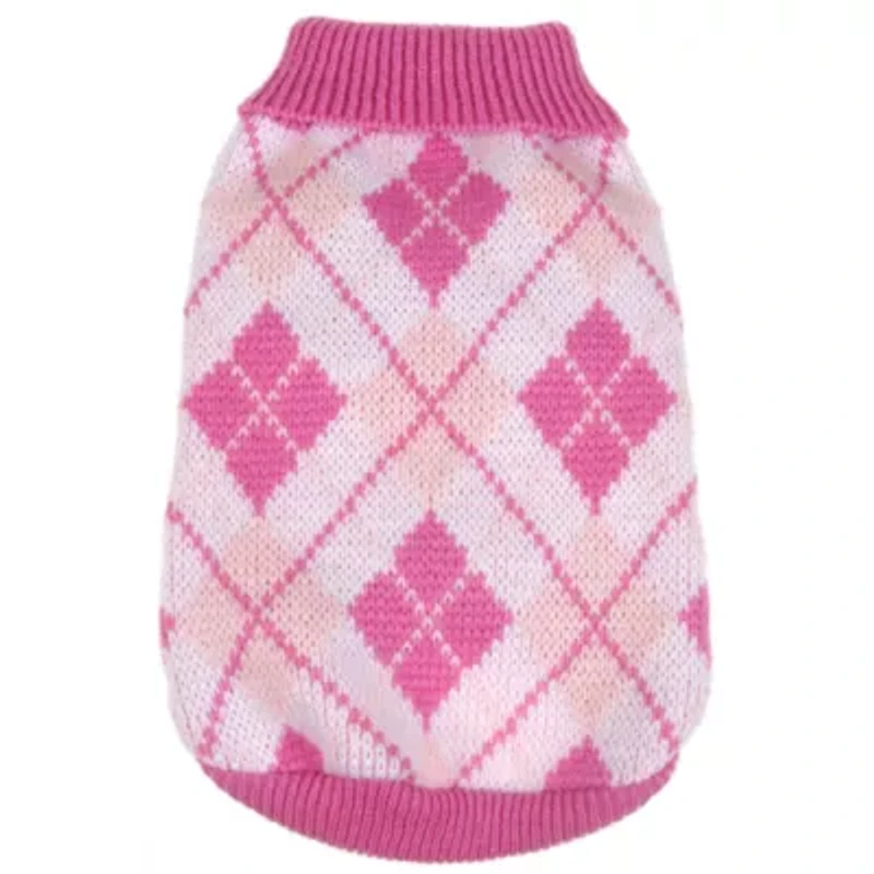 The Pet Life Argyle Style Ribbed Fashion Sweater