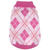 The Pet Life Argyle Style Ribbed Fashion Sweater