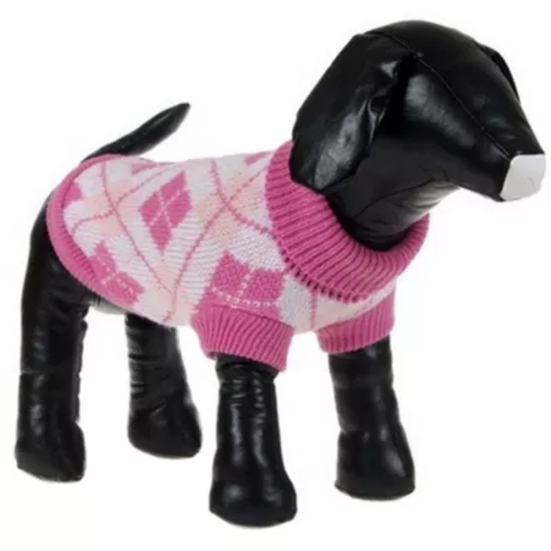 The Pet Life Argyle Style Ribbed Fashion Sweater