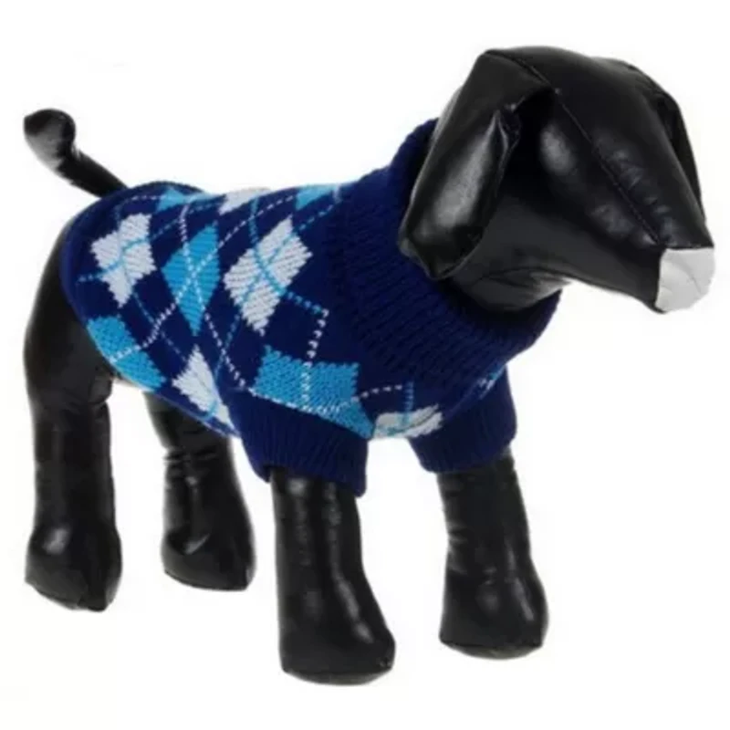 The Pet Life Argyle Style Ribbed Fashion Sweater