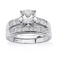 DiamonArt® Womens / CT. T.W. White Cubic Zirconia 10K Gold Bridal Set