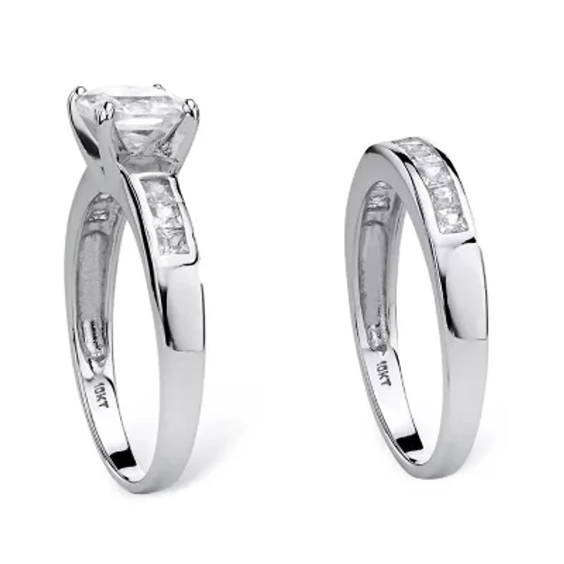 DiamonArt® Womens / CT. T.W. White Cubic Zirconia 10K Gold Bridal Set
