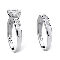 DiamonArt® Womens / CT. T.W. White Cubic Zirconia 10K Gold Bridal Set