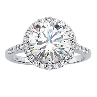 DiamonArt® Womens 4 1/2 CT. T.W. White Cubic Zirconia 10K Gold Engagement Ring