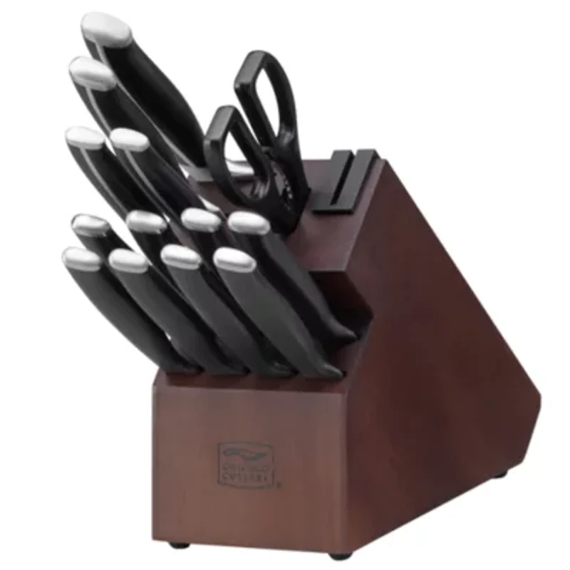 Chicago Cutlery Burling Integrated Steel Handle 14-pc Block Set