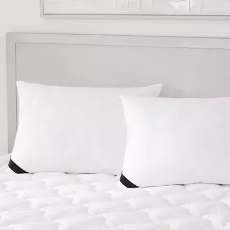 Queen Street Elegance 233 Thread Count Cotton Allergen Barrier Down Alternative Soft Density Pillow 2-Pack