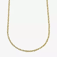 10K Gold 18 - 24 Inch Hollow Rope Chain Necklace