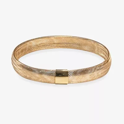 Made in Italy Womens 10K Gold Stretch Bracelet