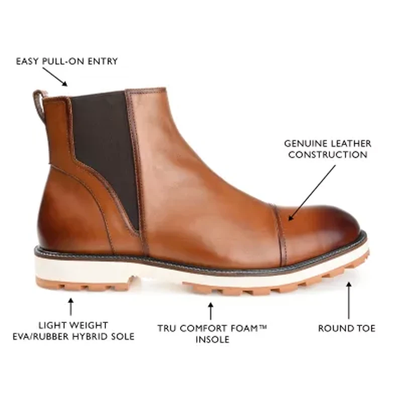 Thomas And Vine Mens Jaylon Block Heel Chelsea Boots