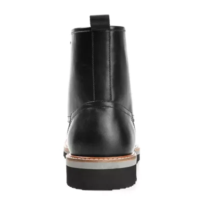 Thomas And Vine Mens Mitchell Flat Heel Lace-Up Boots