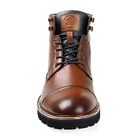 Thomas And Vine Mens Reddick Block Heel Lace-Up Boots