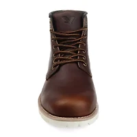 Territory Mens Axel Flat Heel Lace-Up Boots
