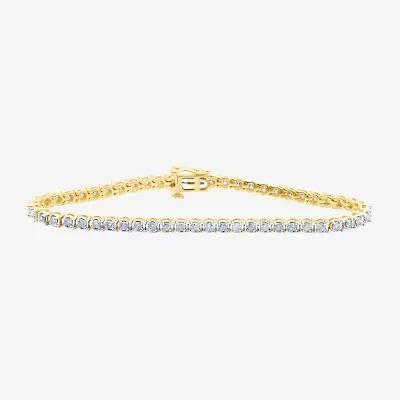 2 CT.T.W. Natural Diamond 10K Yellow Gold Bracelet