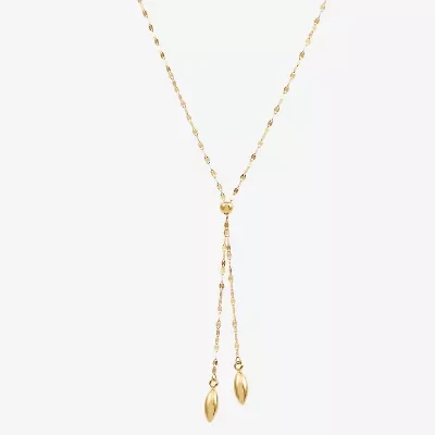 Gold Addiction Womens 14K Gold 18 Inch Y Necklace