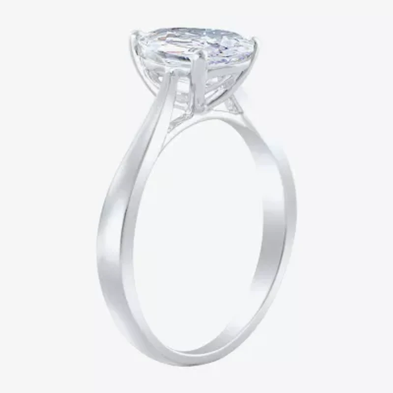 (H-I / SI2) Womens 1 1/2 CT. Lab-Grown White Diamond 14K Gold Pear Solitaire Engagement Ring