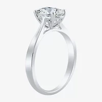 (H-I / SI2) Womens 1 1/2 CT. Lab-Grown White Diamond 14K Gold Oval Solitaire Engagement Ring