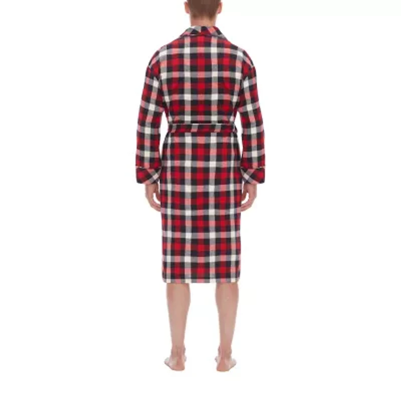Residence Mens Flannel Long Sleeve Length Robe