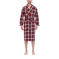 Residence Mens Flannel Long Sleeve Length Robe