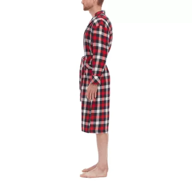Residence Mens Flannel Long Sleeve Length Robe