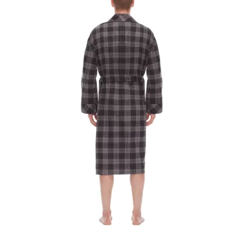 Residence Mens Flannel Long Sleeve Length Robe