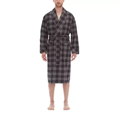 Residence Mens Flannel Long Sleeve Length Robe