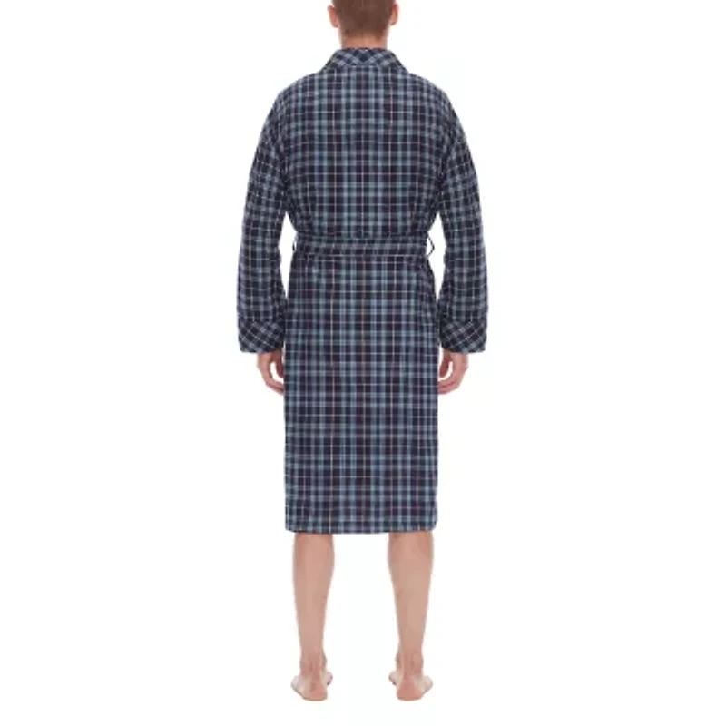 Residence Mens Big and Tall Flannel Long Sleeve Length Robe