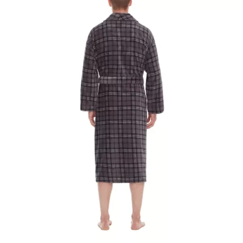 Residence Mens Big and Tall Fleece Long Sleeve Length Robe