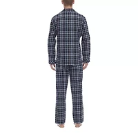 Residence Flannel Mens Long Sleeve 2-pc. Pajama Sets