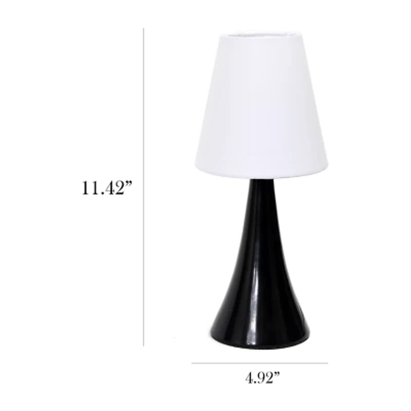 Simple Designs Chrome Mini Basic Table Lamp