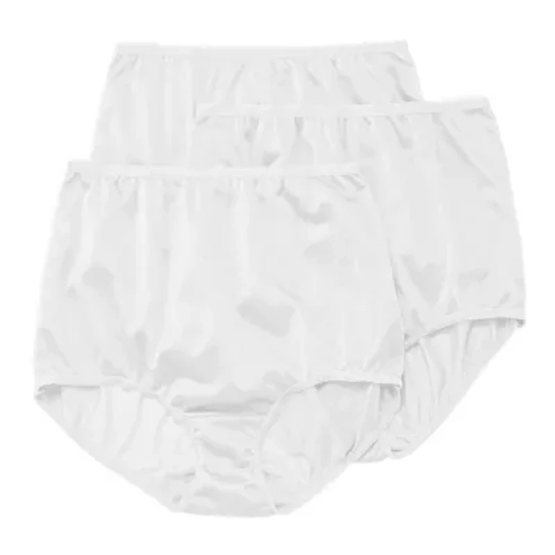 Underscore Nylon Womens 3 Pack Brief Panty 306455