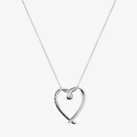 Footnotes Friend Womens Sterling Silver Heart 16 Inch Pendant Necklace