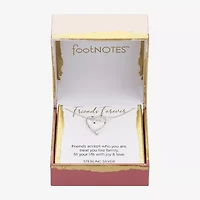Footnotes Friend Womens Sterling Silver Heart 16 Inch Pendant Necklace