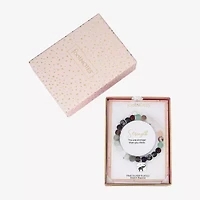 Footnotes Elephant Womens Multi Color Cubic Zirconia Beaded Bracelet