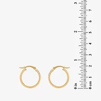 18k Gold Over Sterling Silver Glitter Hoop Earrings and Bangle Set