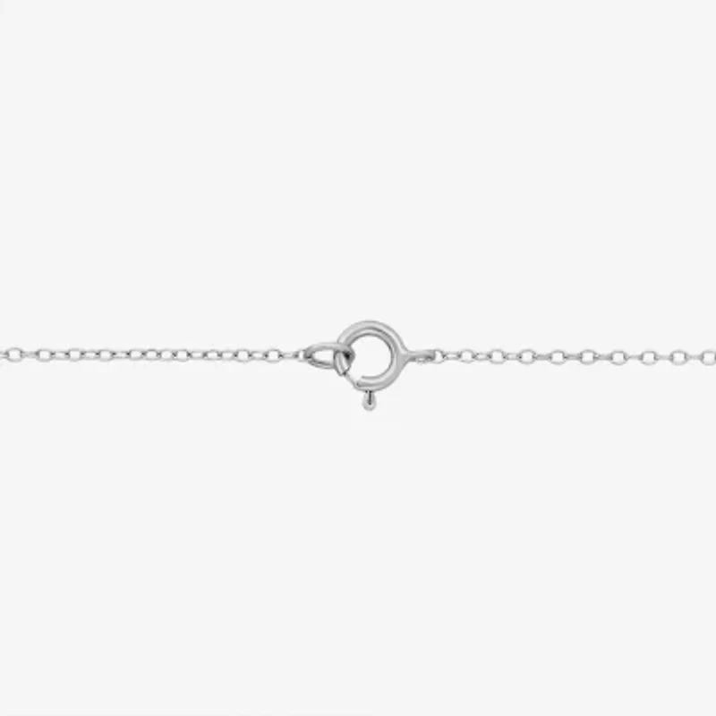 DiamonArt® Womens 1/10 CT. T.W. White Cubic Zirconia Sterling Silver Butterfly Pendant Necklace