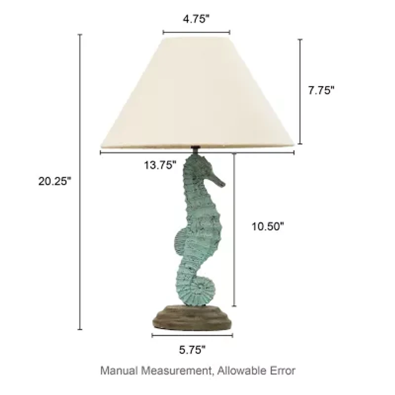 Glitzhome Seahorse Table Lamp