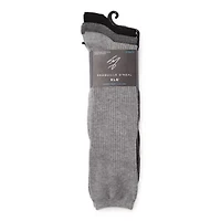 Shaquille O'Neal XLG™ Lux Rib Mens 3 Pair Big and Tall Crew Socks