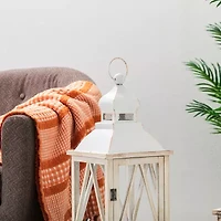 Glitzhome Farmhouse Wood & Metal 2-pc. Decorative Lantern