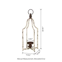 Glitzhome Large Farmhouse Metal Decorative Lantern